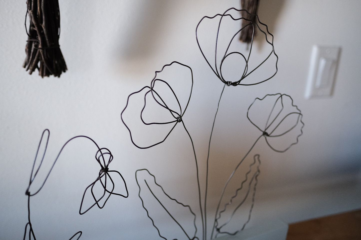 Powder Blue Trim with Snowdrops + Poppies