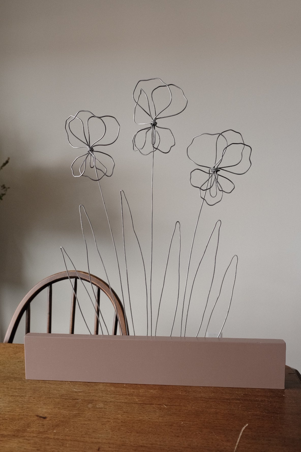 Mauve Trim with Irises