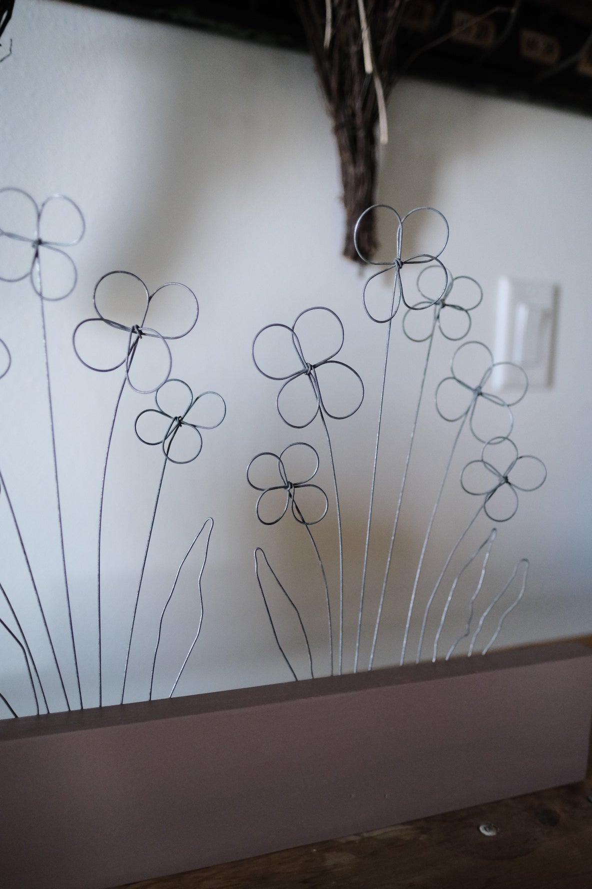 Mauve Trim with Dainty Flowers