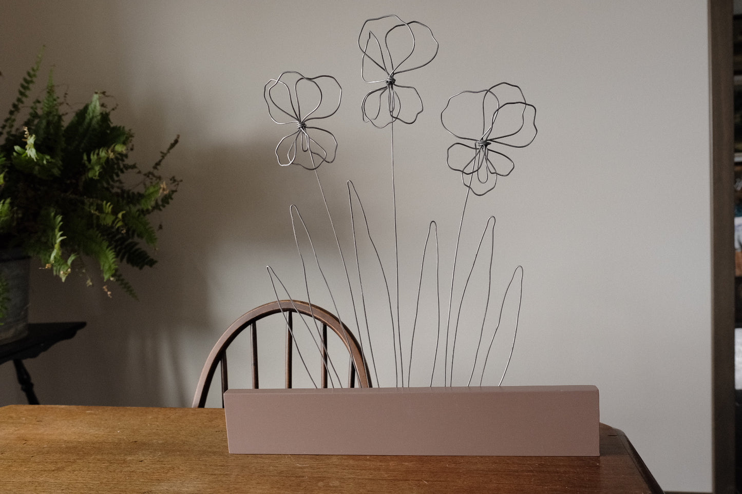 Mauve Trim with Irises